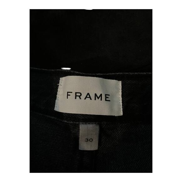 Frame Denim shorts wide leg denim black size 30 - Picture 3 of 4